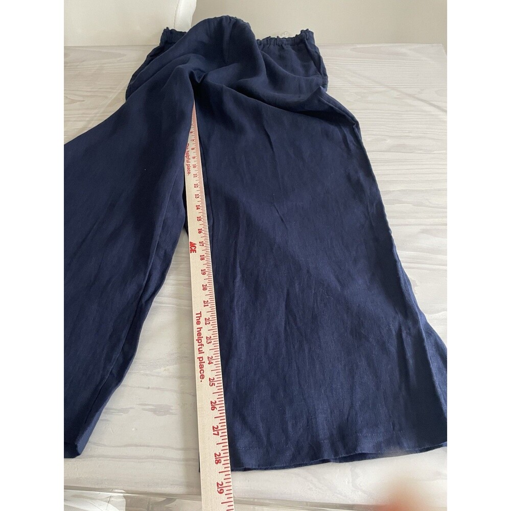 J.Crew Soleil Wide Leg Pant 100% Linen Elastic Waist NWOT Size L Large - Picture 6 of 11